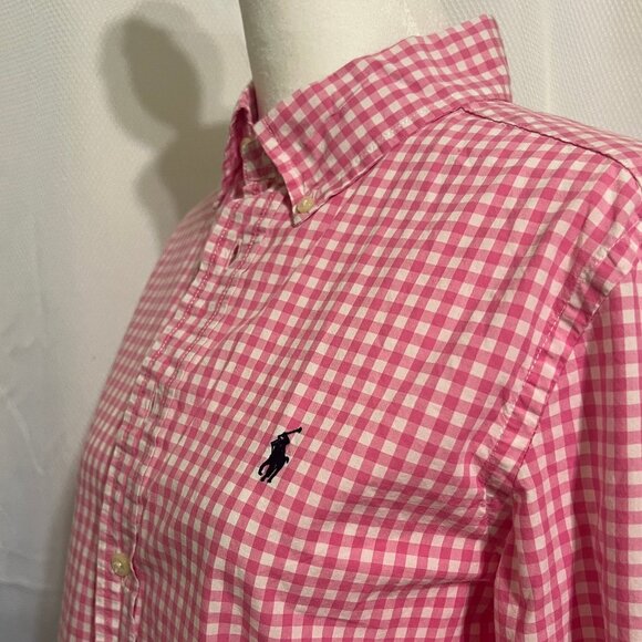 Ralph Lauren Pink Gingham Women's Shirt - Picture 3 of 14